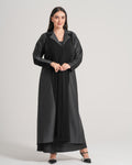 NY-17 - BLACK ABAYA WITH HALF SATAN HIGHLIGHTS (BARBIE & SATAN)