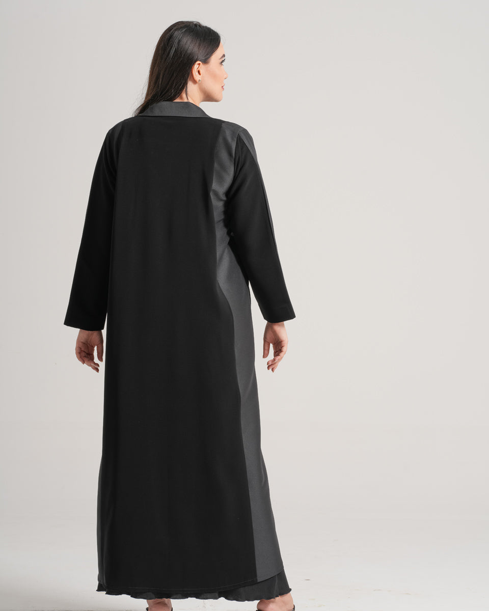 NY-17 - BLACK ABAYA WITH HALF SATAN HIGHLIGHTS (BARBIE & SATAN)