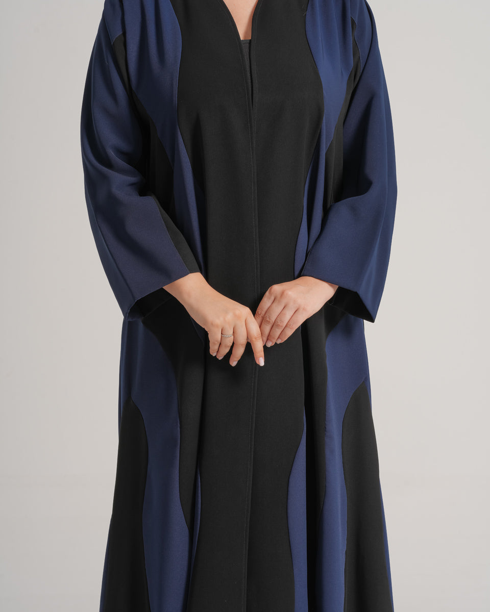 NY-02 - BLUE AND BLACK ABAYA WITH SEPARATION (CUBRA)