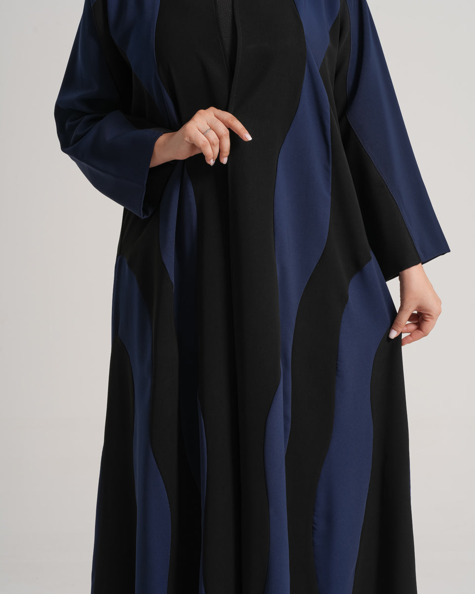 NY-02 - BLUE AND BLACK ABAYA WITH SEPARATION (CUBRA)