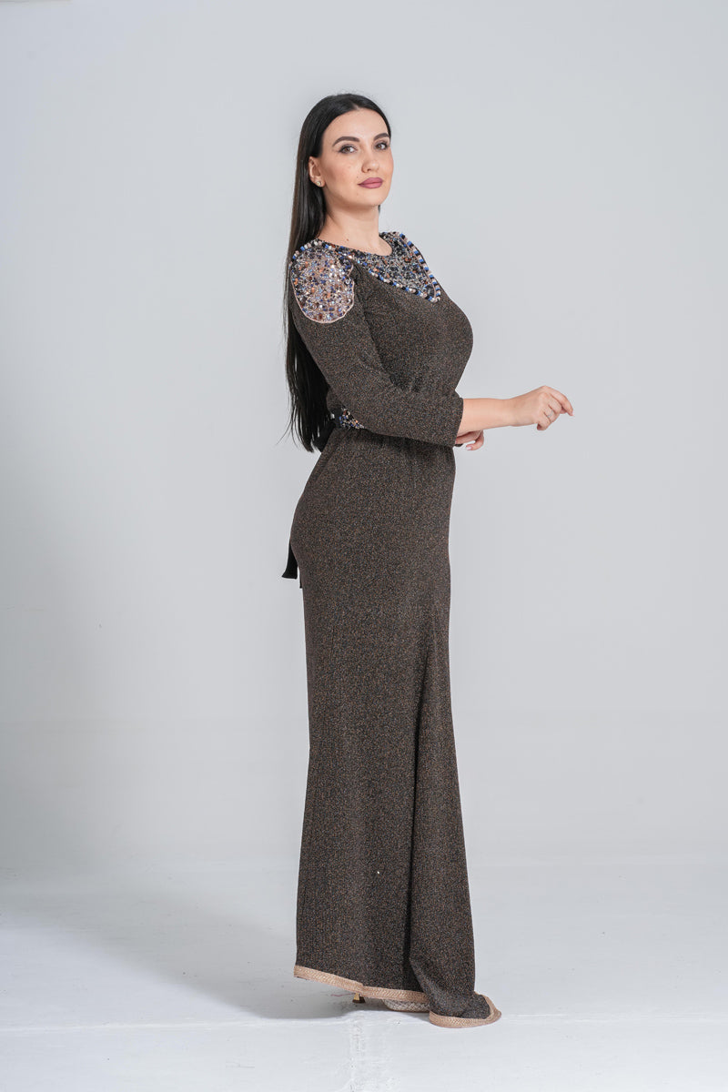 KF-04 - CLASSIC HANDWORK MOROCCAN KAFTAN IN GREY