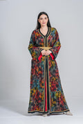 KF-03 - CLASSIC MOROCCAN OUTING KAFTAN IN FLORAL AND RED