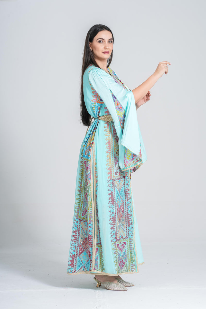 KF-06 - ELEGANT PARTY WEAR KAFTAN IN TIFFANY
