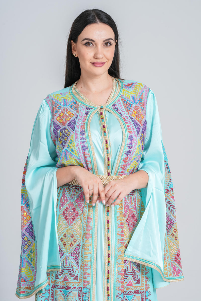 KF-06 - ELEGANT PARTY WEAR KAFTAN IN TIFFANY