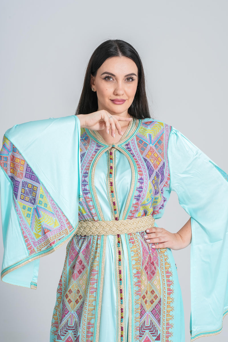 KF-06 - ELEGANT PARTY WEAR KAFTAN IN TIFFANY