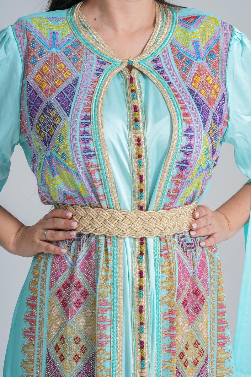 KF-06 - ELEGANT PARTY WEAR KAFTAN IN TIFFANY