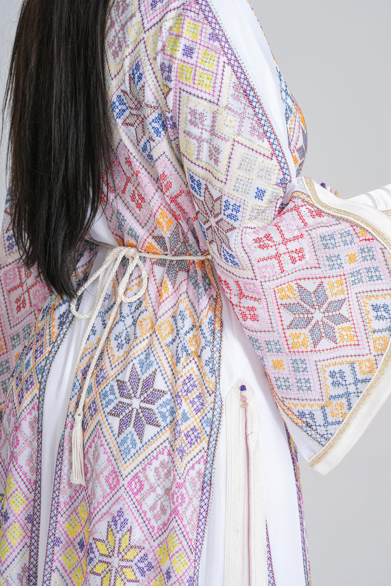 KF-07 - ELEGANT PARTY WEAR KAFTAN IN WHITE