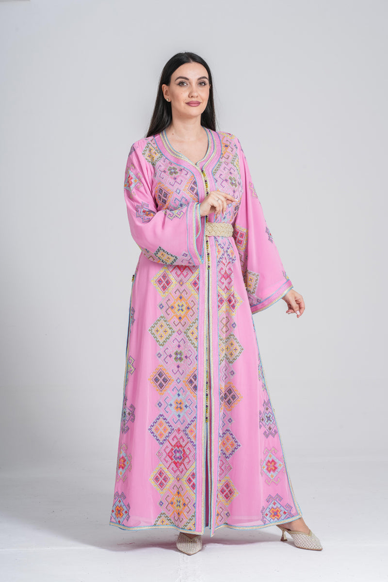 KF-05 - ELEGANT PARTY WEAR KAFTAN IN PINK