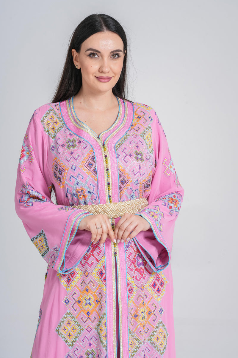 KF-05 - ELEGANT PARTY WEAR KAFTAN IN PINK