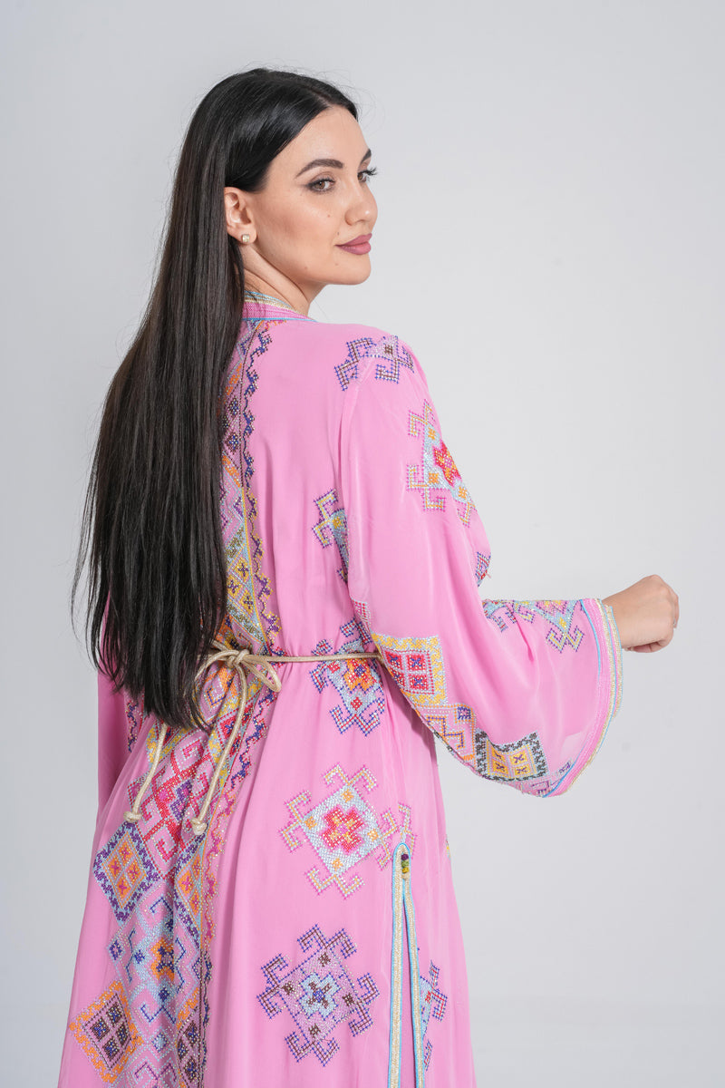 KF-05 - ELEGANT PARTY WEAR KAFTAN IN PINK