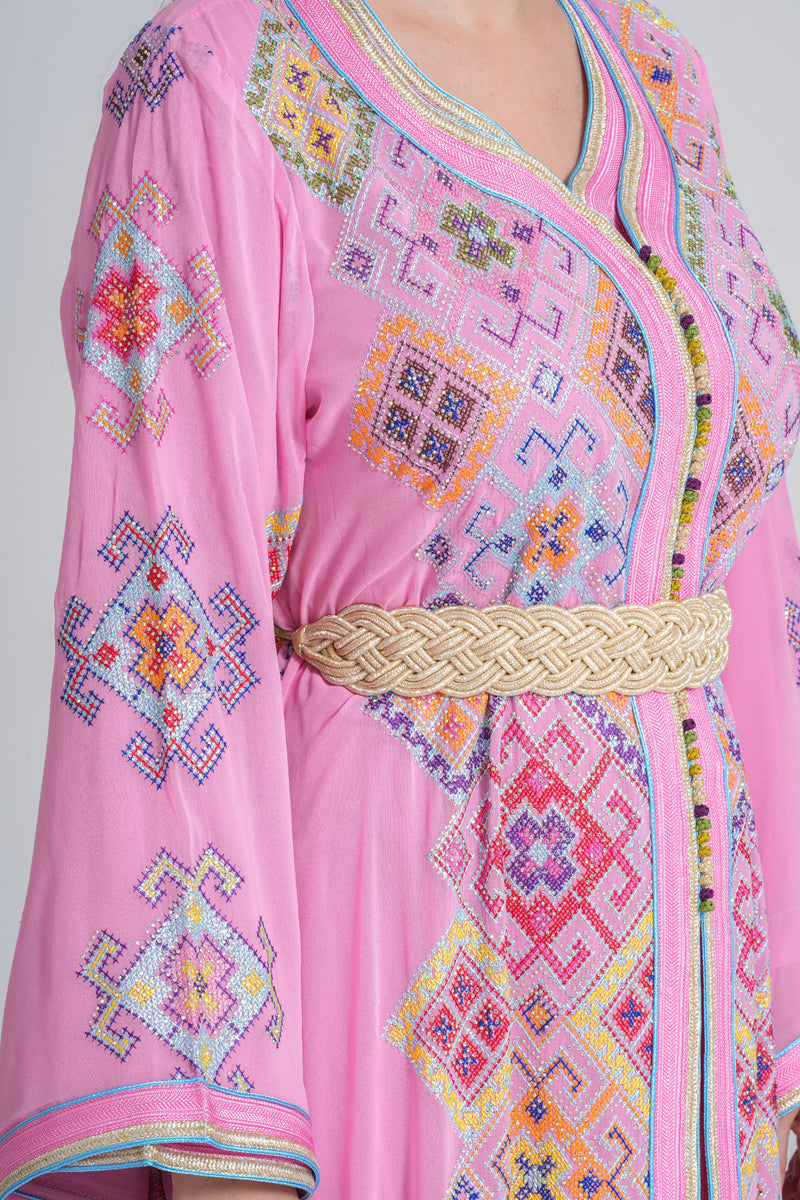 KF-05 - ELEGANT PARTY WEAR KAFTAN IN PINK