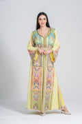 KF-08 - ELEGANT PARTY WEAR KAFTAN IN YELLOW